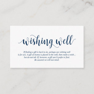 Tarjeta De Recepción Rústica moderna, azul marino, Boda deseando lo mej