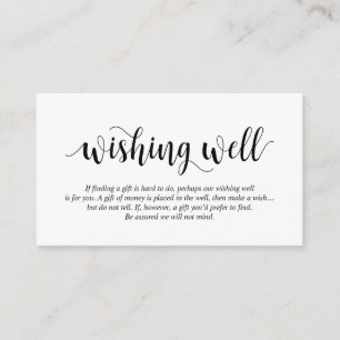 Tarjeta De Recepción Rústica moderna, escritura negra, deseo Boda bien
