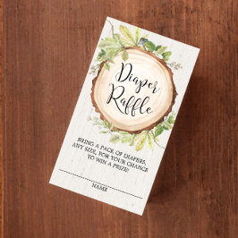 Tarjeta De Recepción Rústica rifa de pañales neutra de género