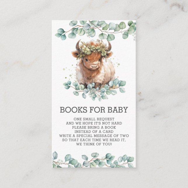 Tarjeta De Recepción Rústica vegetación Libros de vacas en las tierras  (Anverso)