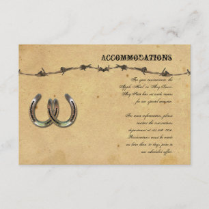Tarjeta De Recepción Rústico Boda de hilos en herradura