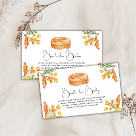 Tarjeta De Recepción Rústico Cutie Pumpkin Pie Cae Libros Baby Shower