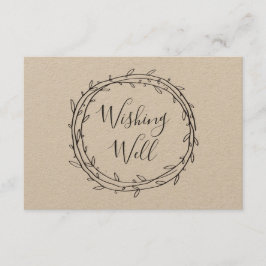 Tarjeta De Recepción Rústico deseando bien. Boda de campo botánico