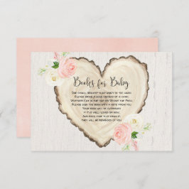 Tarjeta De Recepción Rústico libro de corazón floral solicitud chica du