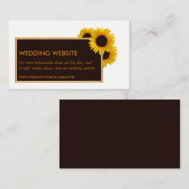 Tarjeta De Recepción Rústico País Sunflowers - Sitio Web de Bodas Flora