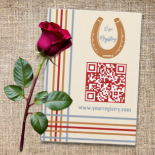 Tarjeta De Recepción Rústico Registro de Baby Shower del Oeste del Herr