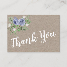 Tarjeta De Recepción Rústico Rosa Azul Floral Gracias Baby Shower