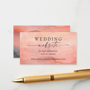 Tarjeta De Recepción Rústico sitio web de Boda Mountain Sunset