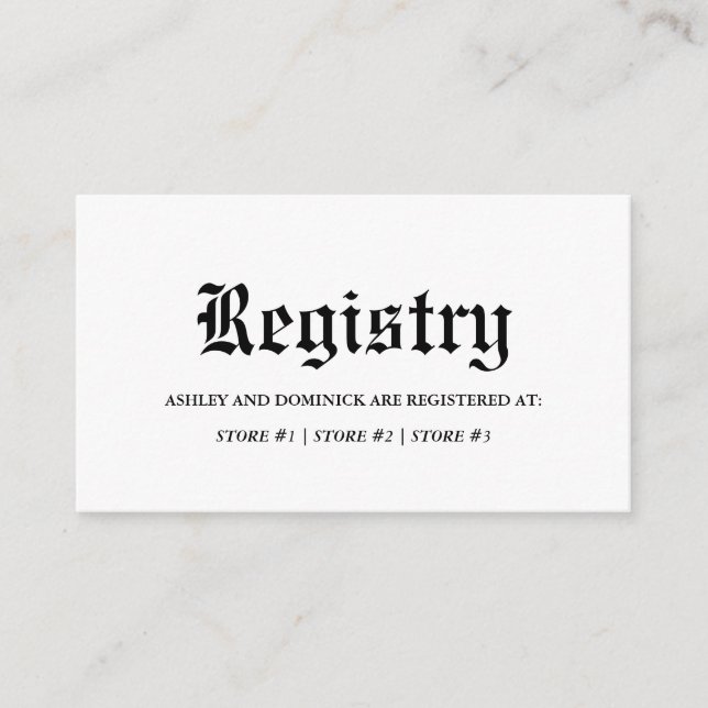 Tarjeta De Recepción Rústico y antiguo registro de Bodas góticos celtas (Anverso)