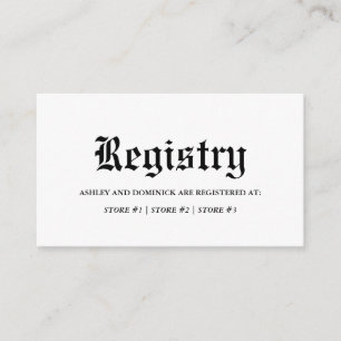 Tarjeta De Recepción Rústico y antiguo registro de Bodas góticos celtas