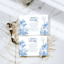 Safari Animal Blue Toile Baby Boy Shower Books