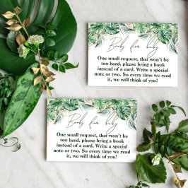 Tarjeta De Recepción Safari Animal Jungle Green y Gold boy book