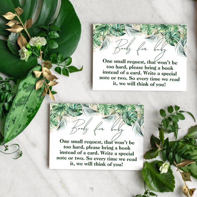 Tarjeta De Recepción Safari Animal Jungle Green y Gold boy book (Subido por el creador)