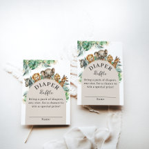 Safari Animal Jungle Moderno pañal Baby Shower
