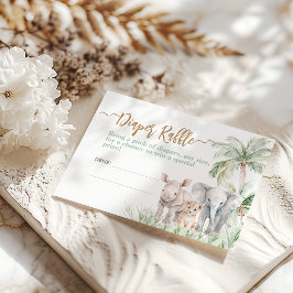 Tarjeta De Recepción Safari Animal Wild One Baby Shower