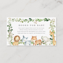 Tarjeta De Recepción Safari Animals Baby Shower Books For Baby