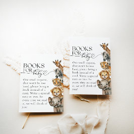 Tarjeta De Recepción Safari Animals Baby Shower moderno