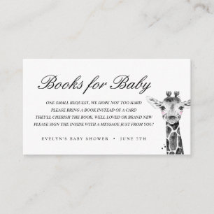 Tarjeta De Recepción Safari de color de agua   Libros para bebés