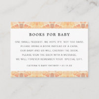 Safari Giraffe Book Request Baby Shower