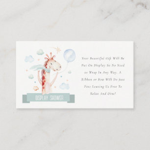 Tarjeta De Recepción Safari Girafra Balloon Display Shower Baby Shower