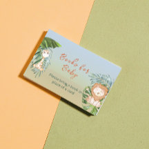 Safari Jungle Animals Book for Baby Shower Game