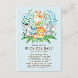 Tarjeta De Recepción Safari JungleBoysBaby Shower Book for Baby