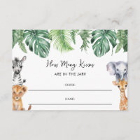 Safari Pequeño Salvaje ¿Cuántos Besos Baby Shower?