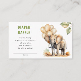 Tarjeta De Recepción Safari Wild Baby Animal Diaper Raffle Baby Shower