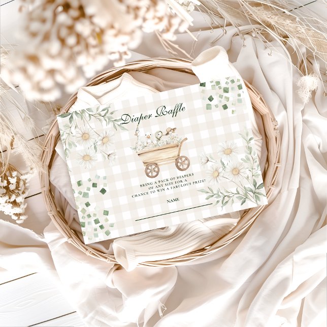Tarjeta De Recepción Sage Daisy Silly Goose Diapper Raffle (Subido por el creador)