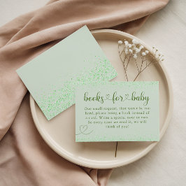 Tarjeta De Recepción Sage Green Books for Baby Eucalyptus Heart