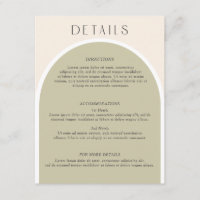 Sage Green Stylish moderno arco Boda información d