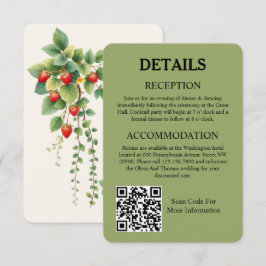 Tarjeta De Recepción Sage Green Wedding Enclosure Card Set