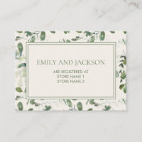 Sage Moss Green deja registro de Bodas cream