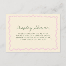 Tarjeta De Recepción Sage Pink Whimsical Handwritten Display Shower