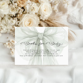 Tarjeta De Recepción Sage Sheer Bow Books for Baby Insert