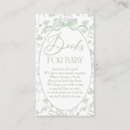 Tarjeta De Recepción Sage toile Baby Shower Book