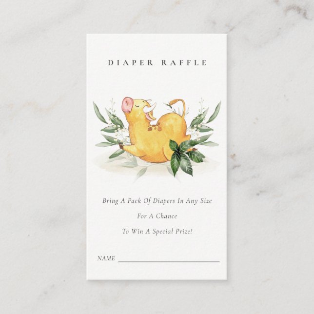 Tarjeta De Recepción Sagrada Granja Vaca Foliage Diaper Raffle Baby Sho (Anverso)