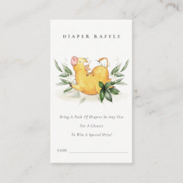 Tarjeta De Recepción Sagrada Granja Vaca Foliage Diaper Raffle Baby Sho
