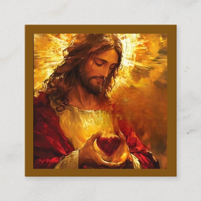 Tarjeta De Recepción Sagrado Corazón de Jesús (Anverso)