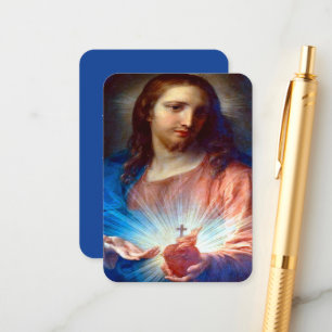 Tarjeta De Recepción Sagrado Corazón de Jesús con oración de consagraci