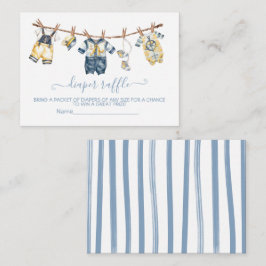 Tarjeta De Recepción Sailor Baby Shower Clothesline Diaper Raffle