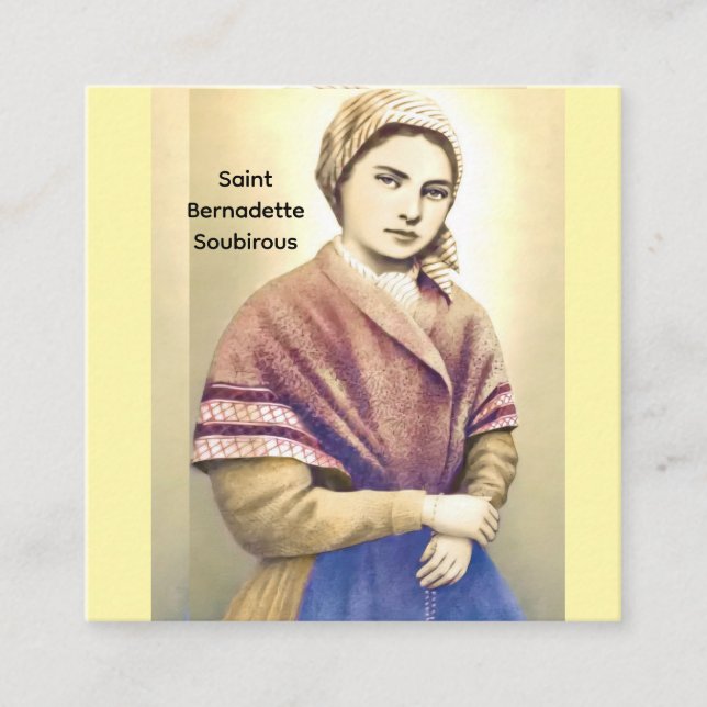 Tarjeta De Recepción Saint Bernadette Soubirous (Anverso)