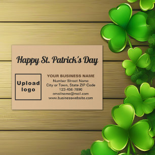 Tarjeta De Recepción Saint Patrick saludo en Light Brown