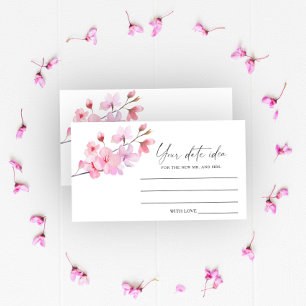Tarjeta De Recepción Sakura - Ideas para una noche de cita \ Tarro de c