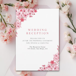Tarjeta De Recepción Sakura Love Wedding – Cherry Blossom