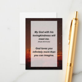 Tarjeta De Recepción Salmo 59:10 Mi Dios con su amabilidad me hará