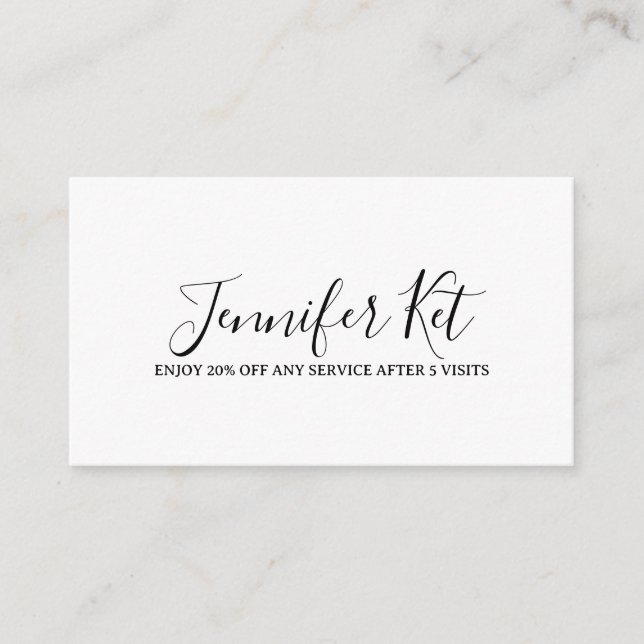 Tarjeta De Recepción Salon spa business discount offer website visits a (Anverso)