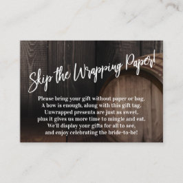 Tarjeta De Recepción ¡Salta el papel de ajuste! Escritura a mano Barril