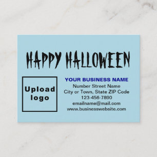 Tarjeta De Recepción Saludo de Business Halloween con azul claro