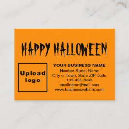 Tarjeta De Recepción Saludo de Business Halloween con color Naranja